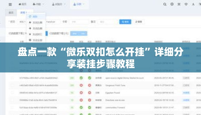 盘点一款“微乐双扣怎么开挂”详细分享装挂步骤教程