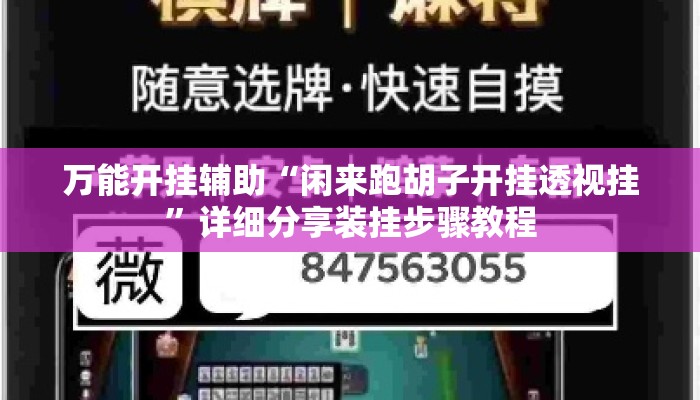 万能开挂辅助“闲来跑胡子开挂透视挂”详细分享装挂步骤教程