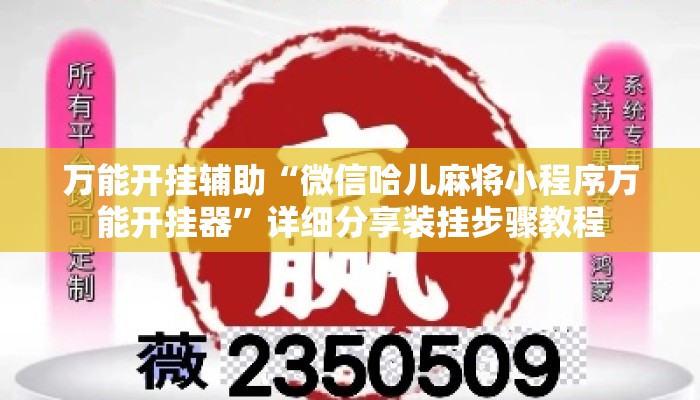 万能开挂辅助“微信哈儿麻将小程序万能开挂器”详细分享装挂步骤教程