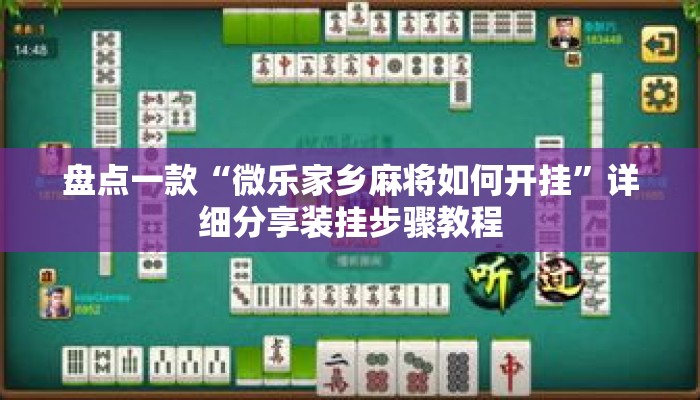 盘点一款“微乐家乡麻将如何开挂”详细分享装挂步骤教程