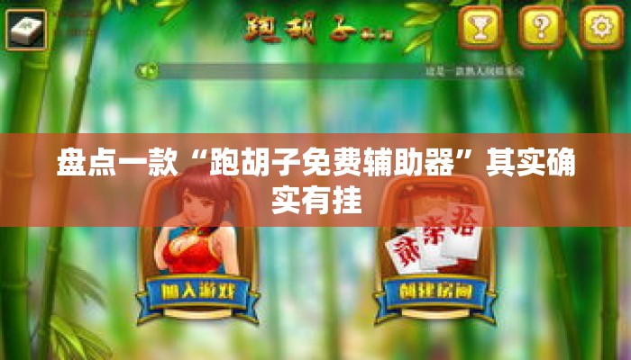 盘点一款“跑胡子免费辅助器	”其实确实有挂