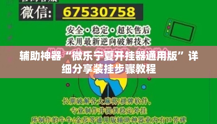 辅助神器“微乐宁夏开挂器通用版	”详细分享装挂步骤教程