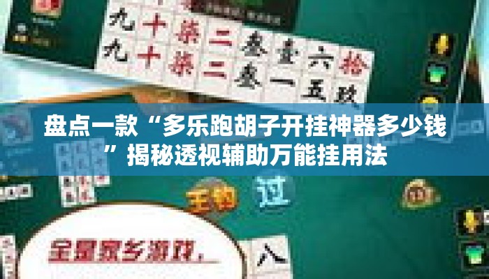 盘点一款“多乐跑胡子开挂神器多少钱	”揭秘透视辅助万能挂用法