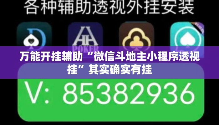 万能开挂辅助“微信斗地主小程序透视挂”其实确实有挂