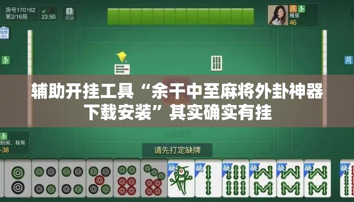 辅助开挂工具“余干中至麻将外卦神器下载安装”其实确实有挂