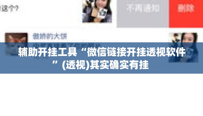 辅助开挂工具“微信链接开挂透视软件”(透视)其实确实有挂 