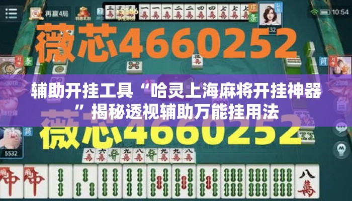 辅助开挂工具“哈灵上海麻将开挂神器”揭秘透视辅助万能挂用法