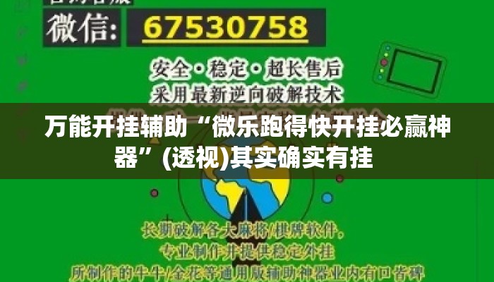 万能开挂辅助“微乐跑得快开挂必赢神器”(透视)其实确实有挂 