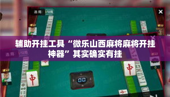 辅助开挂工具“微乐山西麻将麻将开挂神器”其实确实有挂