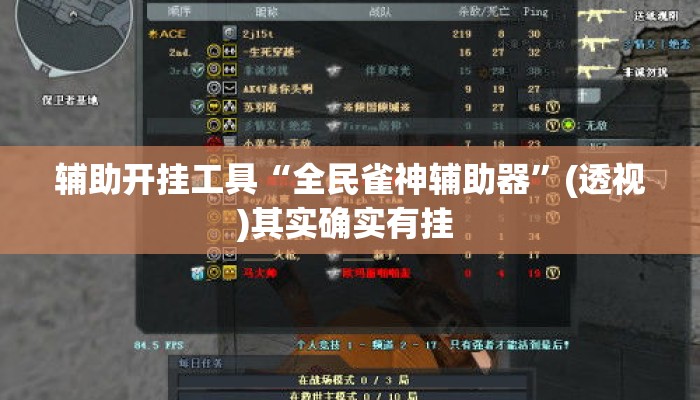 辅助开挂工具“全民雀神辅助器	”(透视)其实确实有挂 