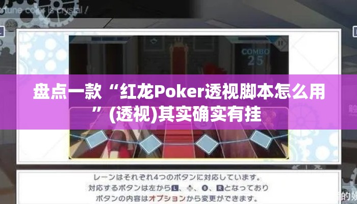 盘点一款“红龙Poker透视脚本怎么用”(透视)其实确实有挂 