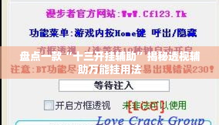 盘点一款“十三开挂辅助	”揭秘透视辅助万能挂用法