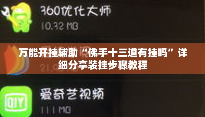 万能开挂辅助“佛手十三道有挂吗”详细分享装挂步骤教程