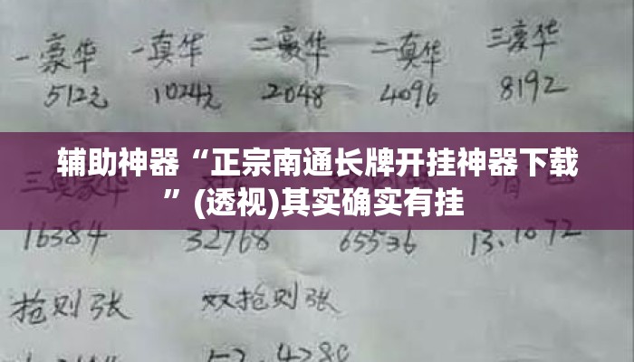 辅助神器“正宗南通长牌开挂神器下载	”(透视)其实确实有挂 
