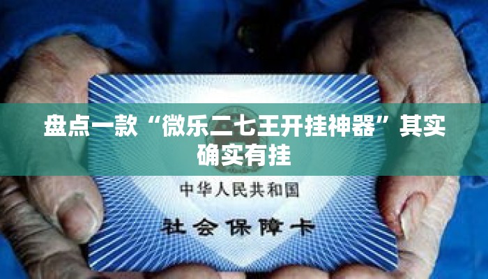 盘点一款“微乐二七王开挂神器”其实确实有挂