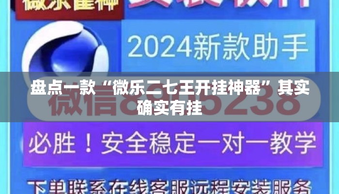 盘点一款“微乐二七王开挂神器	”其实确实有挂