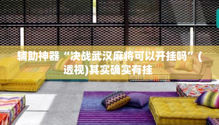 辅助神器“决战武汉麻将可以开挂吗”(透视)其实确实有挂 