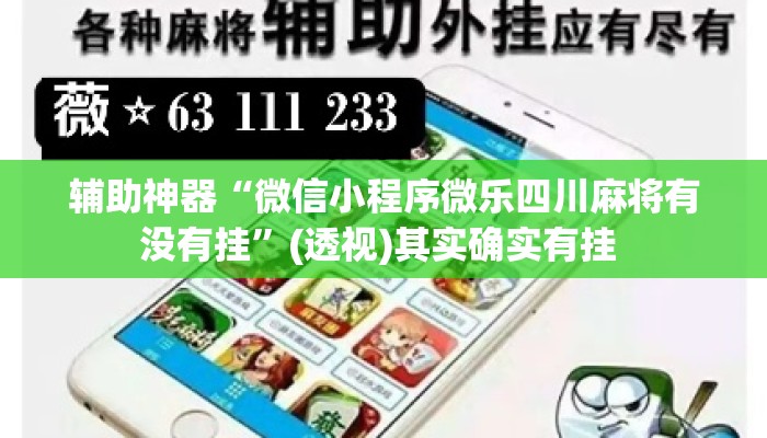 辅助神器“微信小程序微乐四川麻将有没有挂	”(透视)其实确实有挂 