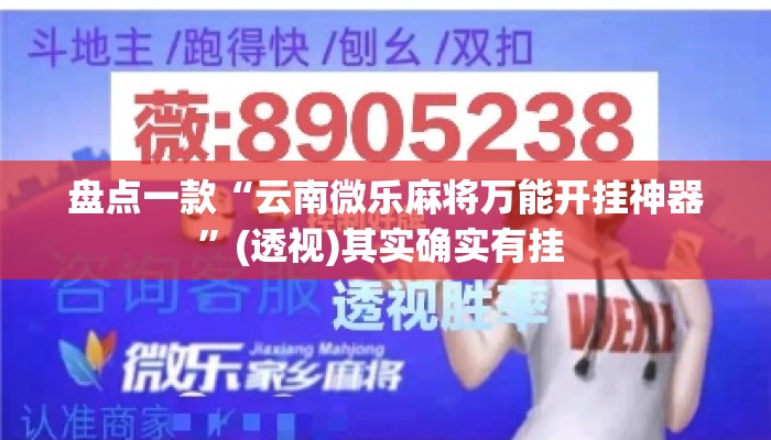 盘点一款“云南微乐麻将万能开挂神器”(透视)其实确实有挂 