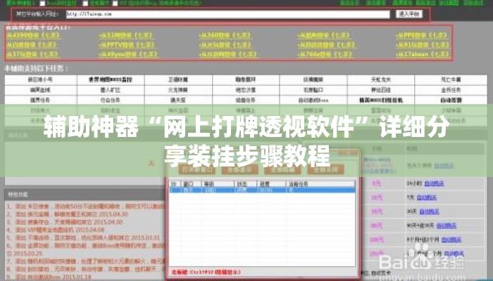 辅助神器“网上打牌透视软件”详细分享装挂步骤教程