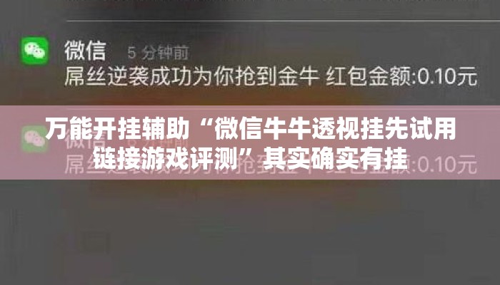 万能开挂辅助“微信牛牛透视挂先试用链接游戏评测”其实确实有挂
