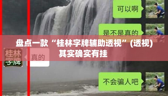 盘点一款“桂林字牌辅助透视”(透视)其实确实有挂 