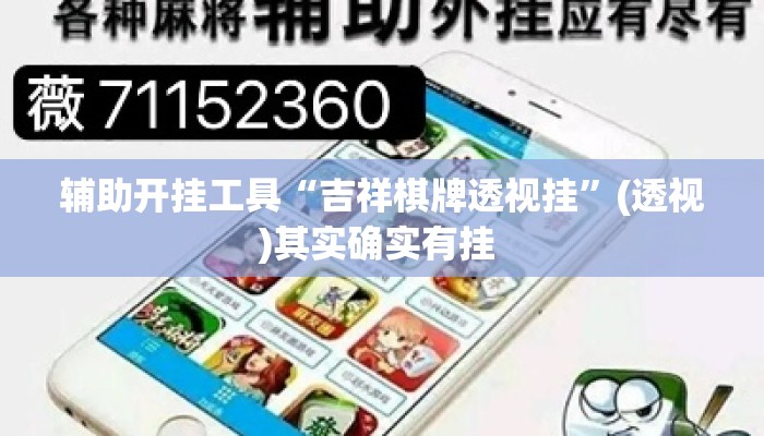 辅助开挂工具“吉祥棋牌透视挂	”(透视)其实确实有挂 