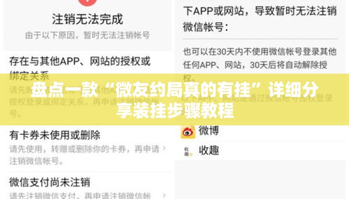 盘点一款“微友约局真的有挂”详细分享装挂步骤教程