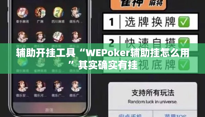 辅助开挂工具“WEPoker辅助挂怎么用”其实确实有挂