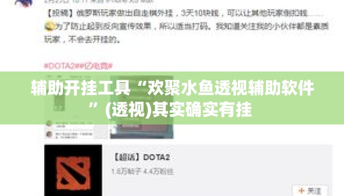 辅助开挂工具“欢聚水鱼透视辅助软件”(透视)其实确实有挂 