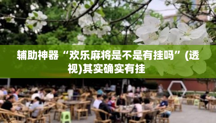 辅助神器“欢乐麻将是不是有挂吗”(透视)其实确实有挂 