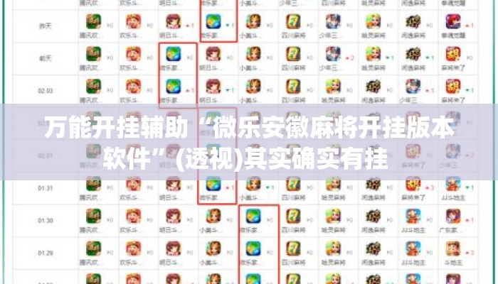 万能开挂辅助“微乐安徽麻将开挂版本软件	”(透视)其实确实有挂 