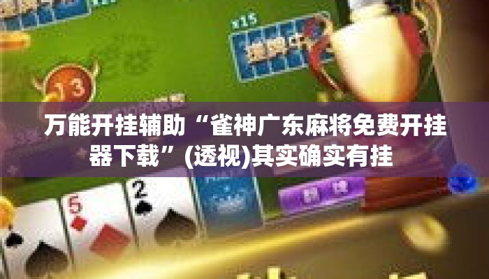 万能开挂辅助“雀神广东麻将免费开挂器下载”(透视)其实确实有挂 