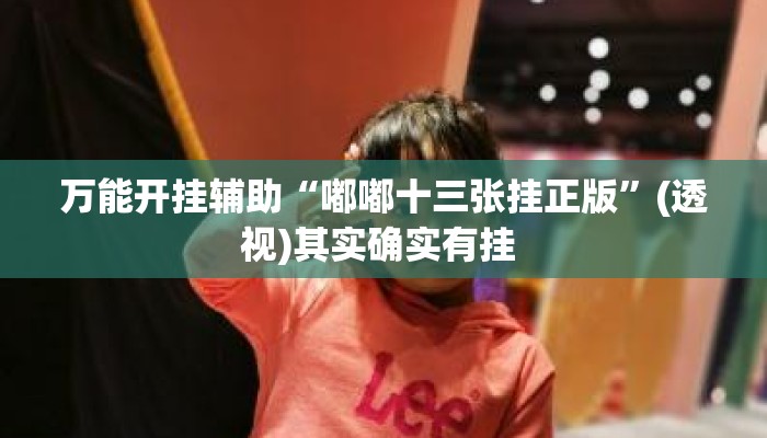 万能开挂辅助“嘟嘟十三张挂正版”(透视)其实确实有挂 
