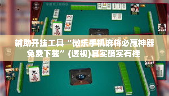 辅助开挂工具“微乐手机麻将必赢神器免费下载”(透视)其实确实有挂 