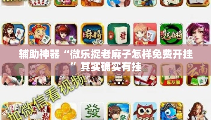 辅助神器“微乐捉老麻子怎样免费开挂”其实确实有挂