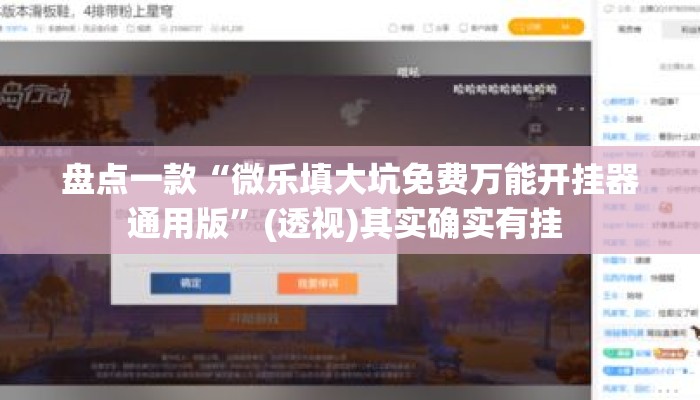 盘点一款“微乐填大坑免费万能开挂器通用版”(透视)其实确实有挂 