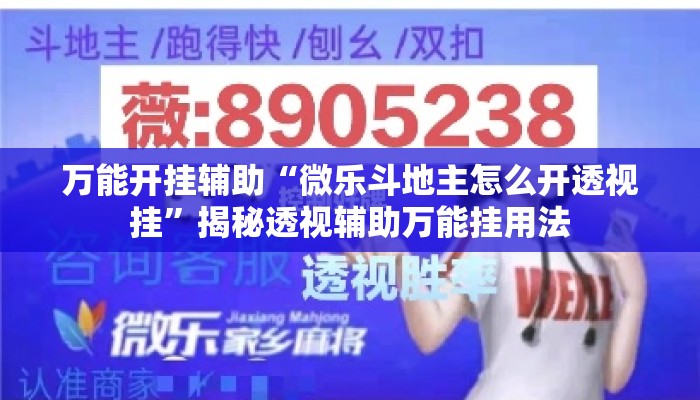 万能开挂辅助“微乐斗地主怎么开透视挂”揭秘透视辅助万能挂用法