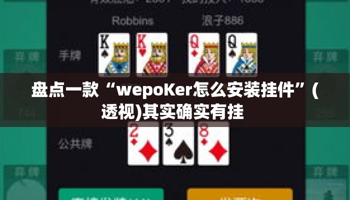 盘点一款“wepoKer怎么安装挂件	”(透视)其实确实有挂 