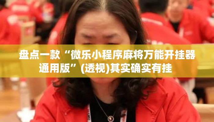盘点一款“微乐小程序麻将万能开挂器通用版”(透视)其实确实有挂 