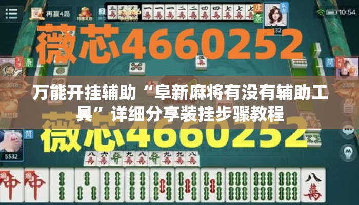 万能开挂辅助“阜新麻将有没有辅助工具”详细分享装挂步骤教程