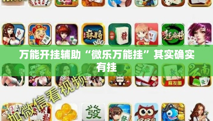 万能开挂辅助“微乐万能挂”其实确实有挂