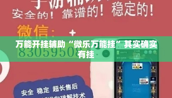 万能开挂辅助“微乐万能挂”其实确实有挂