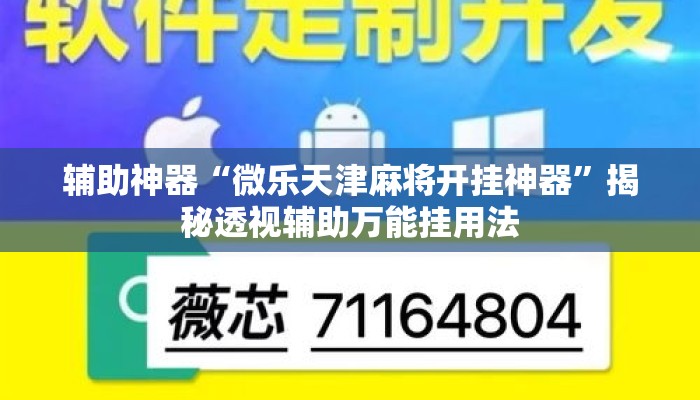 辅助神器“微乐天津麻将开挂神器	”揭秘透视辅助万能挂用法