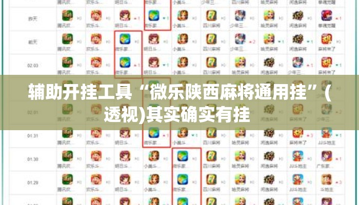 辅助开挂工具“微乐陕西麻将通用挂”(透视)其实确实有挂 