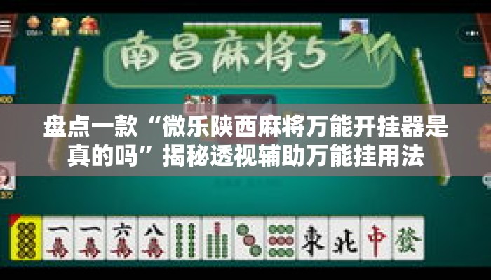 盘点一款“微乐陕西麻将万能开挂器是真的吗	”揭秘透视辅助万能挂用法