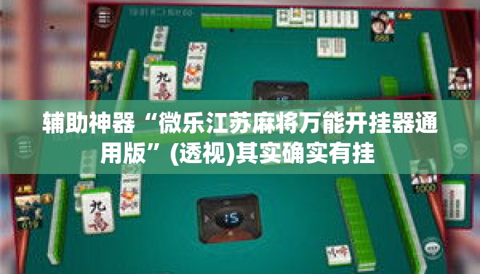辅助神器“微乐江苏麻将万能开挂器通用版”(透视)其实确实有挂 