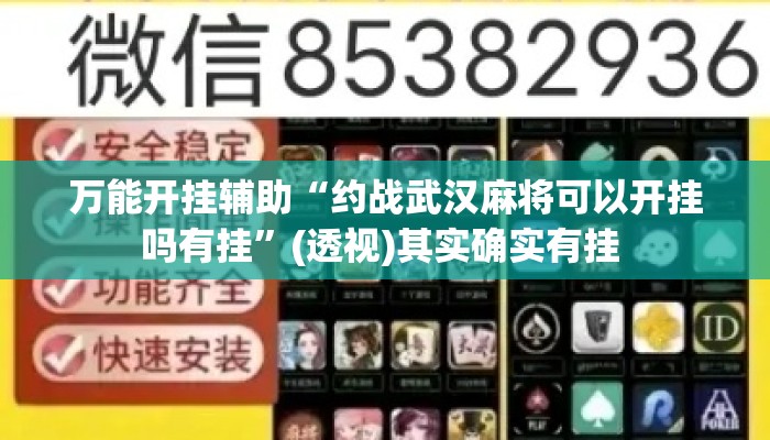 万能开挂辅助“约战武汉麻将可以开挂吗有挂	”(透视)其实确实有挂 