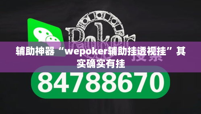 辅助神器“wepoker辅助挂透视挂”其实确实有挂