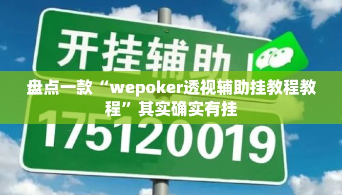 盘点一款“wepoker透视辅助挂教程教程”其实确实有挂